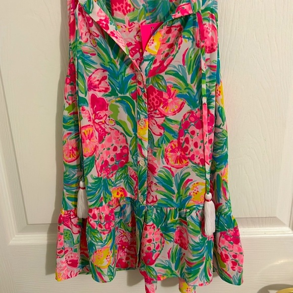 Lilly Pulitzer Carolane Lileeze Halter Resort White Pear Necessities NWT Size XS - Picture 6 of 10